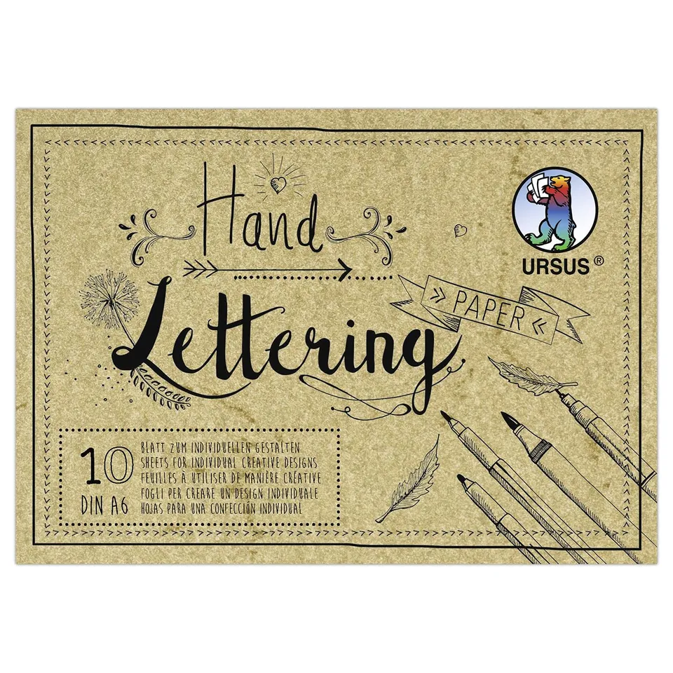 ursus-24936410-handlettering-paper-elefantenhaut-chamois-din-a6-10-blatt-190-g-q image 1