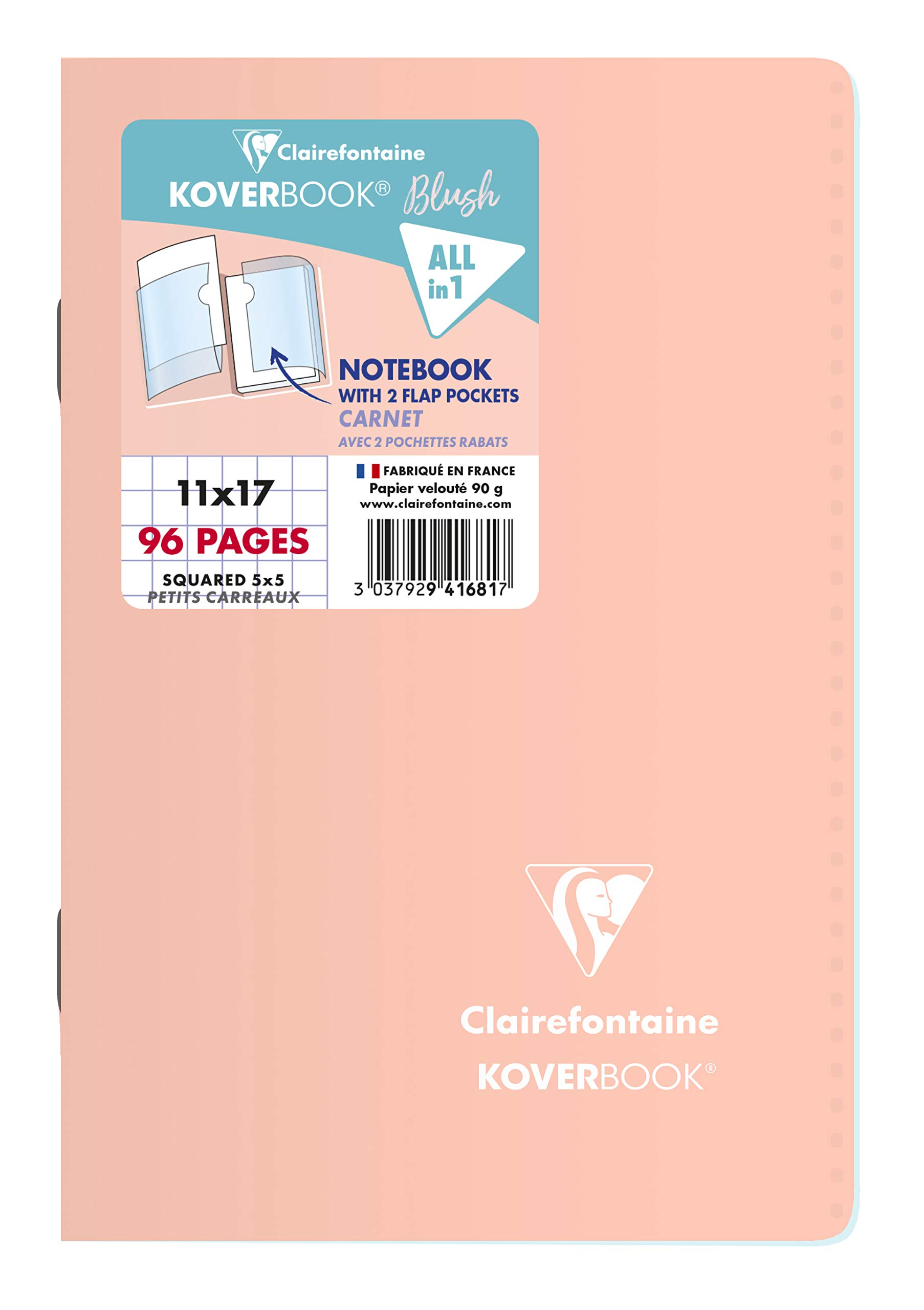 clairefontaine-koverbook-heft-11x17cm-48-blatt-kariert-pp-einband-sortiert image 3