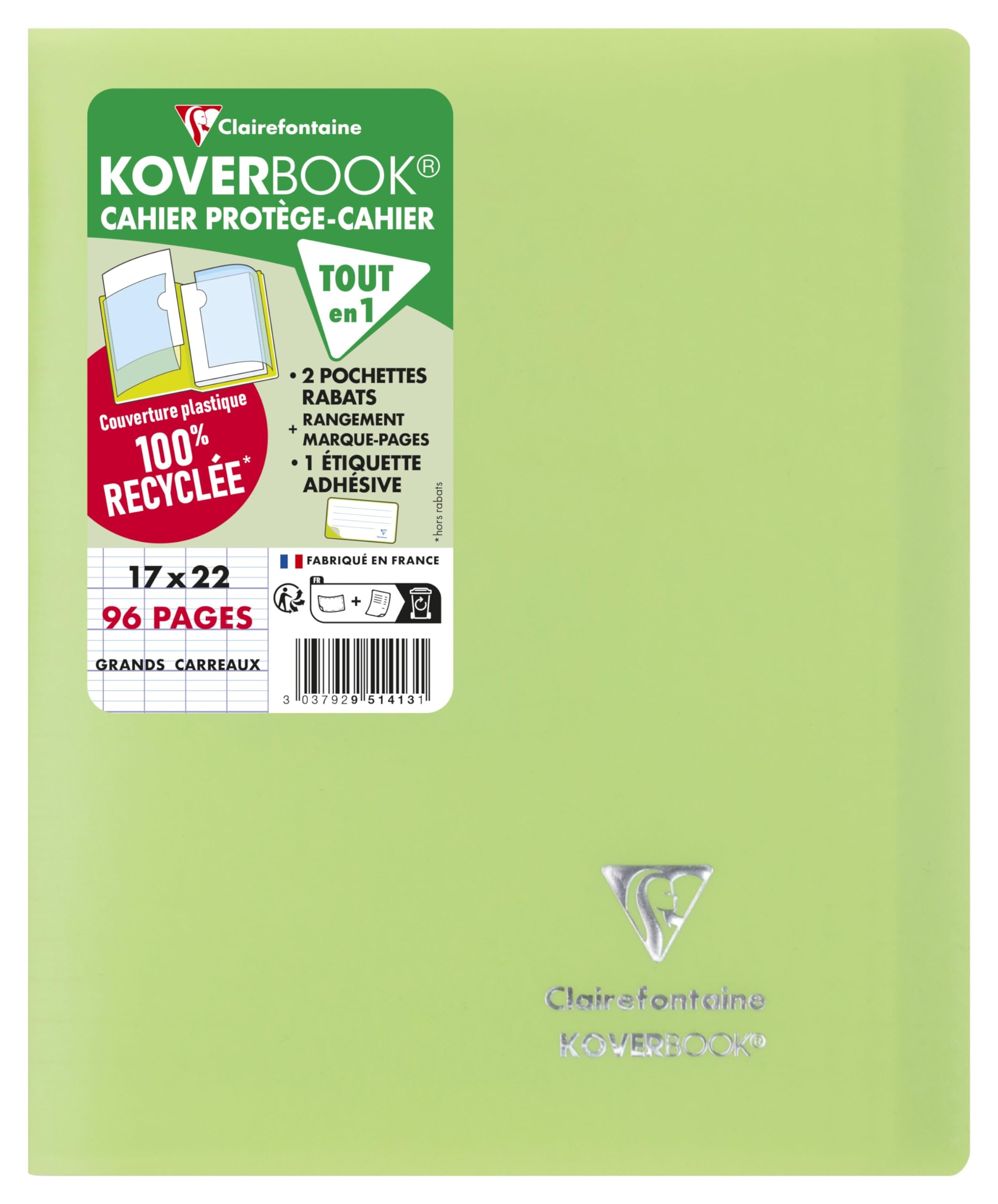 clairefontaine-koverbook-schulheft-971412c-a4-48-blatt-90g-sey-s-blau-geheftet image 8