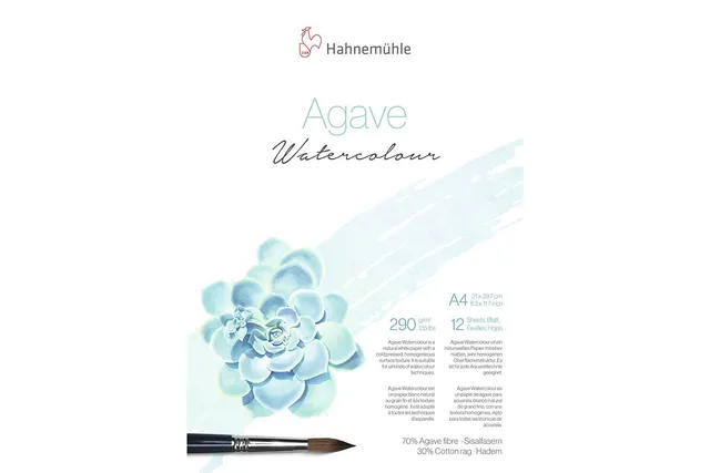 hahnem-hle-agave-watercolour-aquarellpapier-a4-290-g-m-naturwei image 1