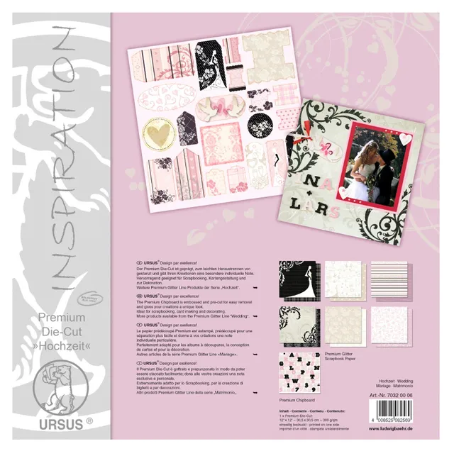 ursus-premium-die-cut-hochzeit-70320006-pr-ge-stanzbogen-30-5-x-30-5-cm-300-g-qm image 1