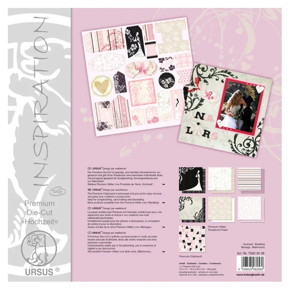 ursus-premium-die-cut-hochzeit-70320006-pr-ge-stanzbogen-30-5-x-30-5-cm-300-g-qm image 1