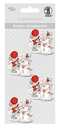 ursus-kreativ-accessoires-wichtel-und-schneemann-4-selbstklebe-deko-elemente-f-r image 3
