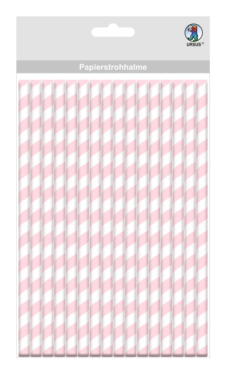 ursus-56750004-papierstrohhalme-mit-streifen-rosa-gr-e-s-24-st-ck image 1