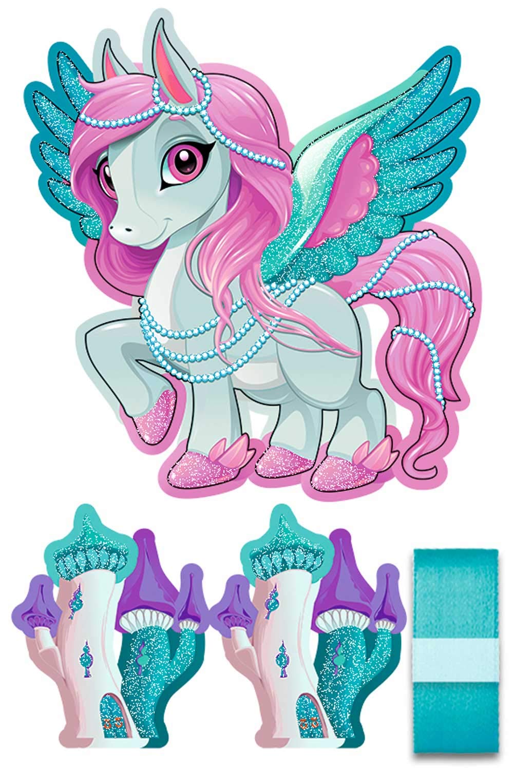 ursus-dekorationsset-mini-baby-pegasus-f-r-schult-te-41-x-15-cm image 2