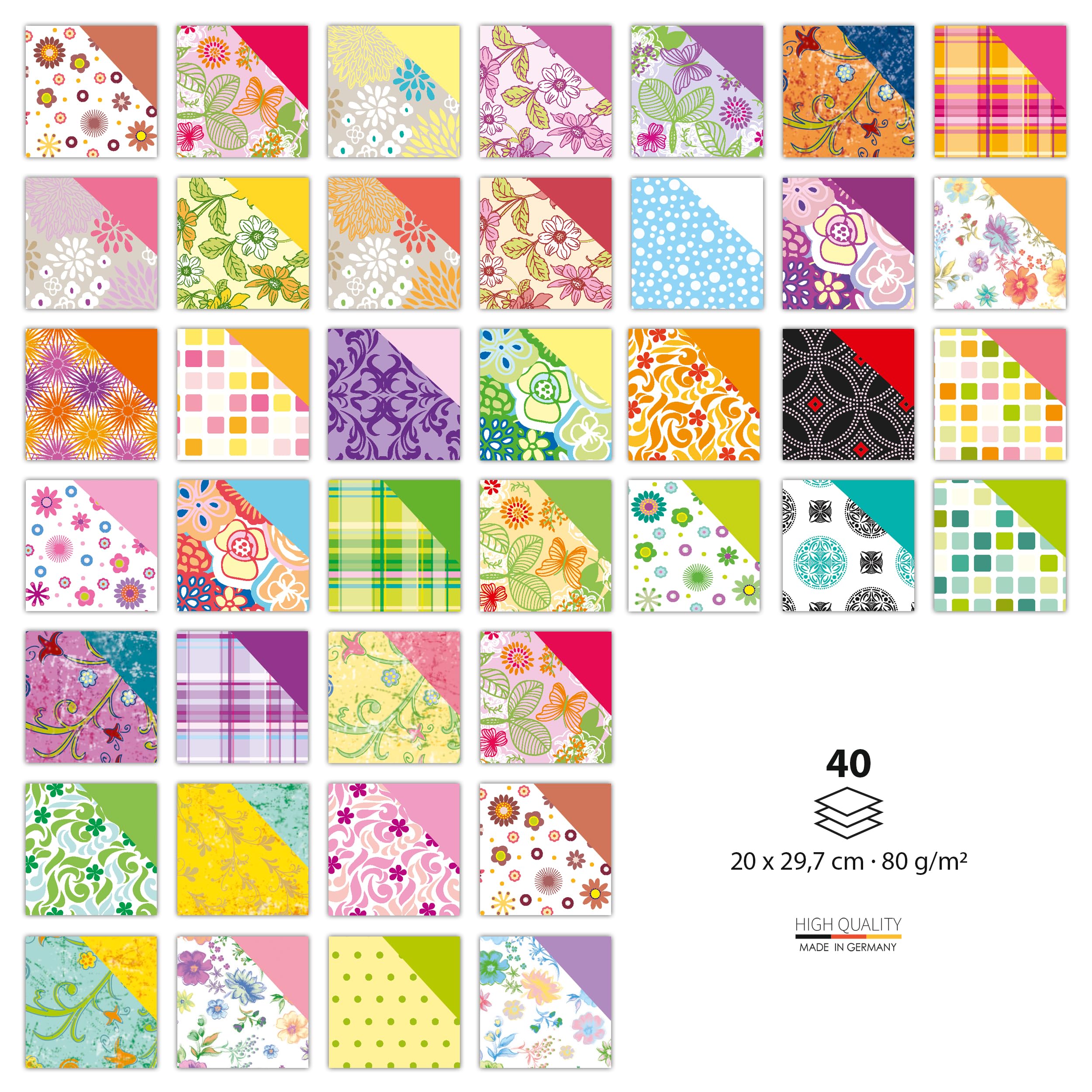 ursus-dekopapiere-5990-46-99-bastelpapier-20-x-29-7-cm-40-blatt-80-g-m-beidseiti image 3