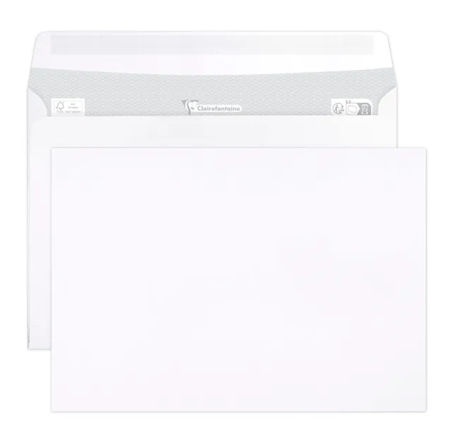 clairefontaine-umschl-ge-c5-162x229mm-selbstklebend-wei-500-st-ck image 1