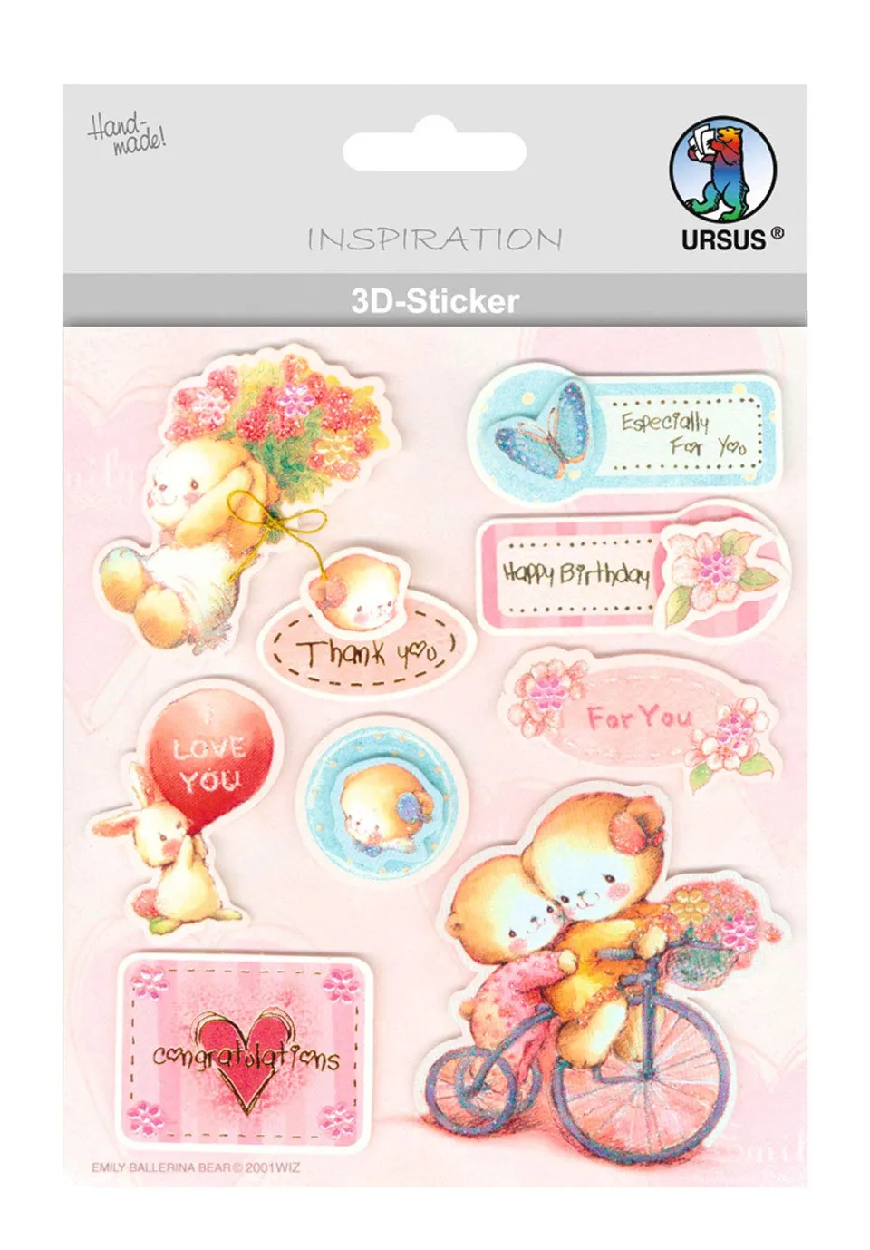 ursus-56420011-3d-sticker-everyday-motiv-11-selbstklebend-mehrlagig image 1