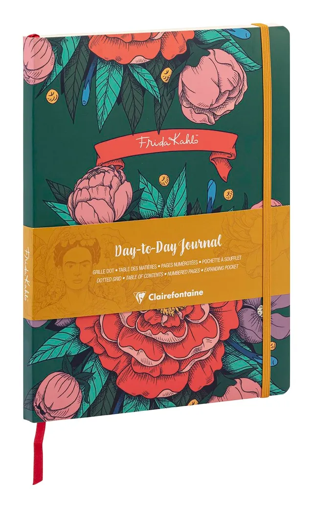 clairefontaine-116220c-daytoday-journal-frida-kahlo-19x25-cm-96-blatt-90-g-dotte image 1