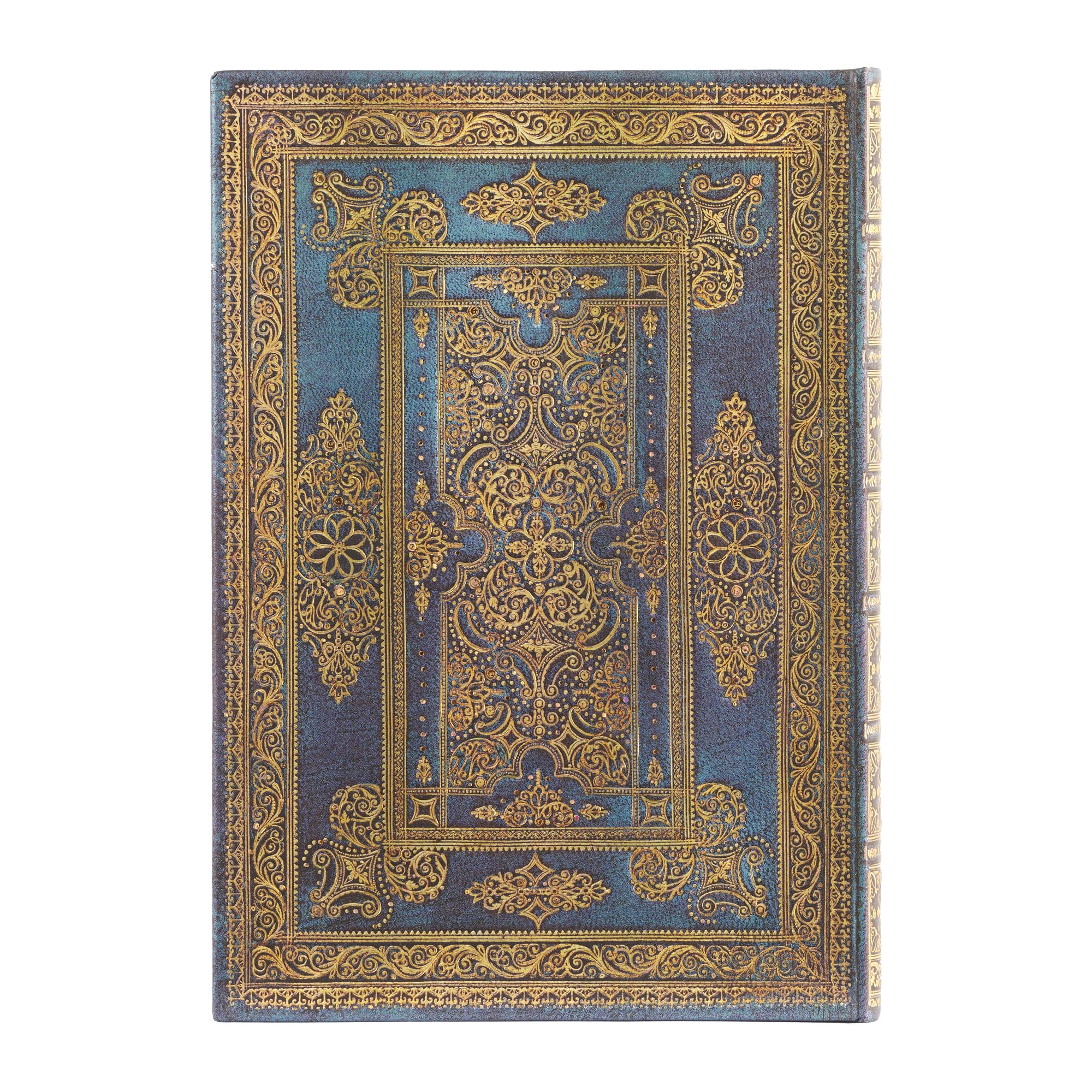 paperblanks-blue-luxe-luxe-design-midi-journal-liniert-hardcover-mit-gummiband image 2