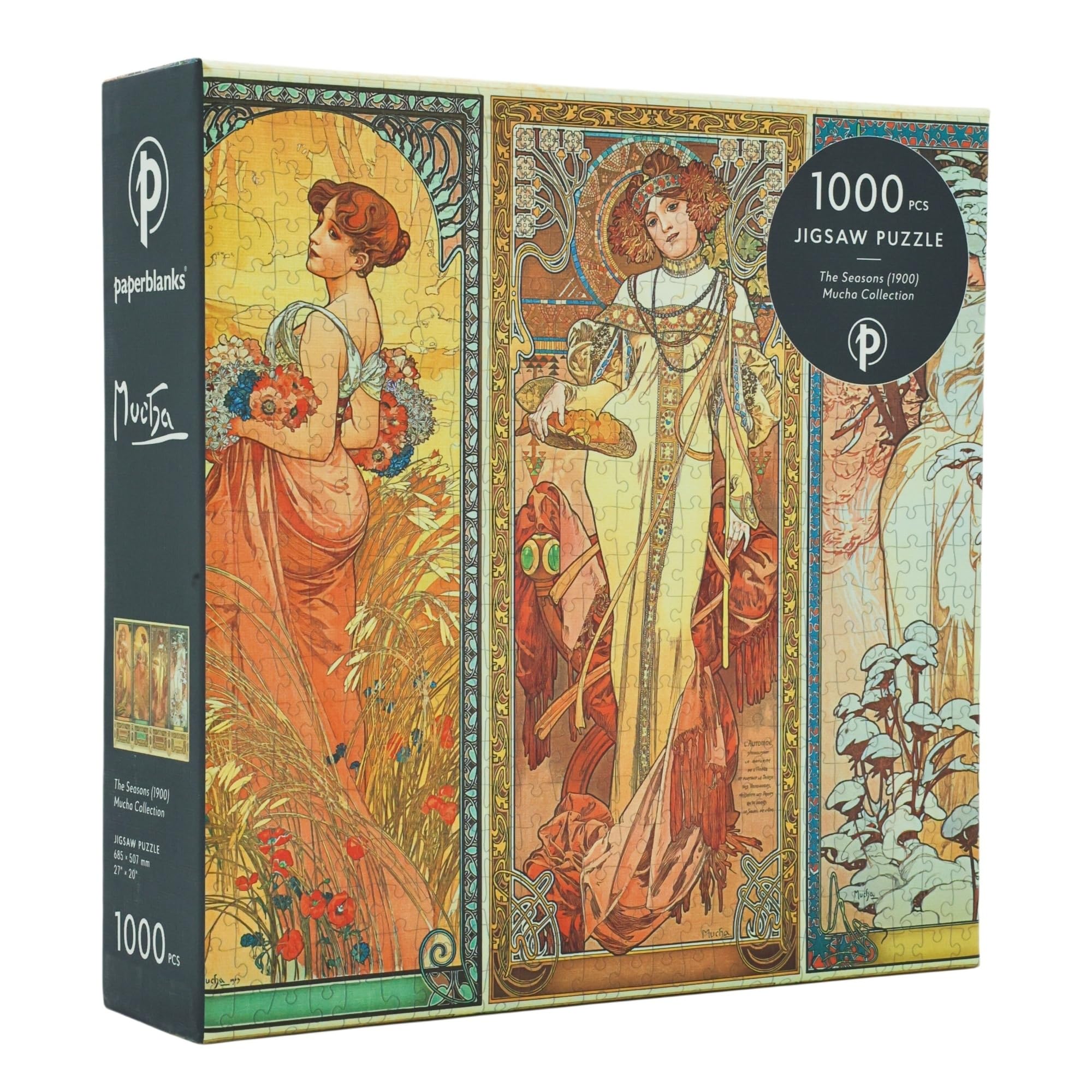 paperblanks-mucha-kollektion-die-jahreszeiten-1900-puzzle-1-000-teile image 1