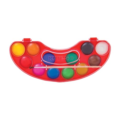 kores-akuarellos-wassermalfarbenset-12-farben-mit-mischpalette-und-pinsel image 7