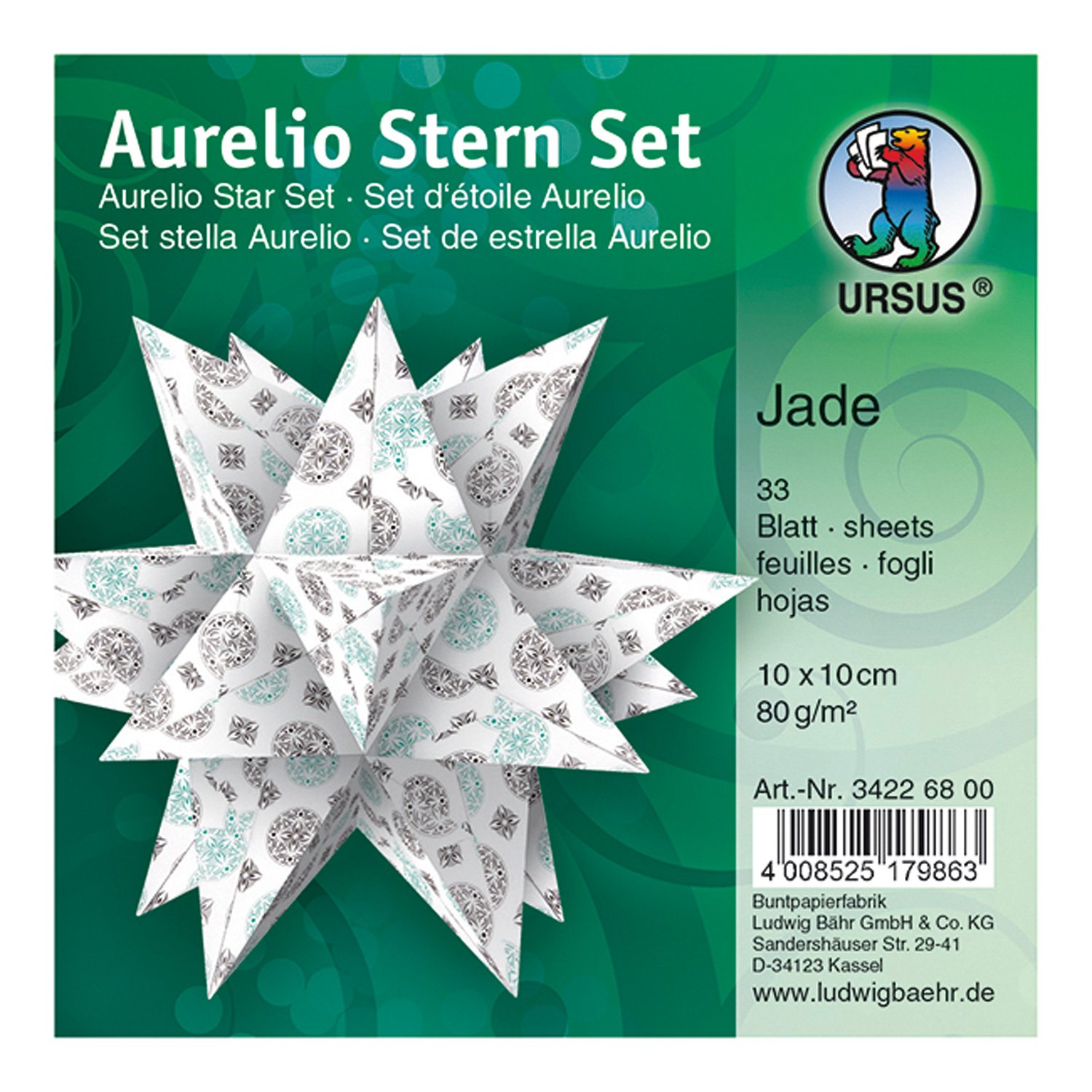 ursus-faltbl-tter-aurelio-stern-jade-34226800-33-blatt-10-x-10-cm-wei-schwarz-t- image 1