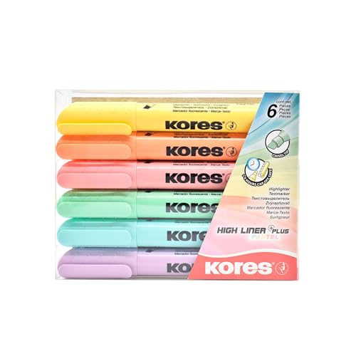 kores-high-liner-plus-pastell-textmarker-6er-set-keilspitze image 8