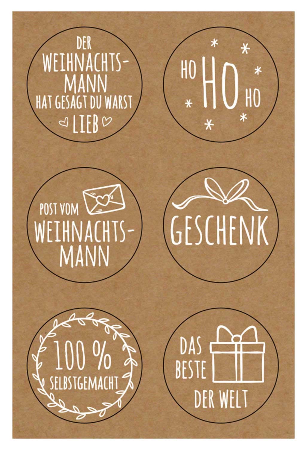 ursus-sticker-weihnachtspost-kraftpapier-24-st-ck-selbstklebend-4-8-cm image 5