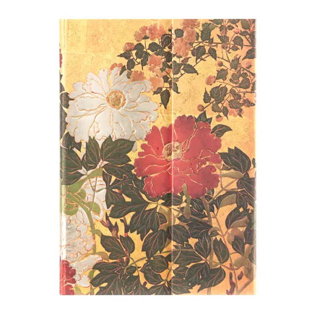 paperblanks-rinpa-florals-natsu-midi-notizbuch-blanko-hardcover-mit-klappverschl image 1