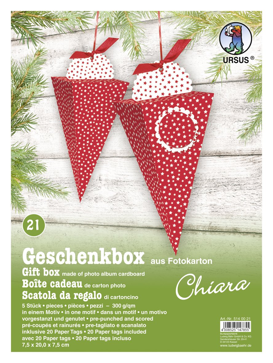 ursus-geschenkbox-chiara-sterne-rot-300-g-qm-5-st-ck-mit-tags image 2