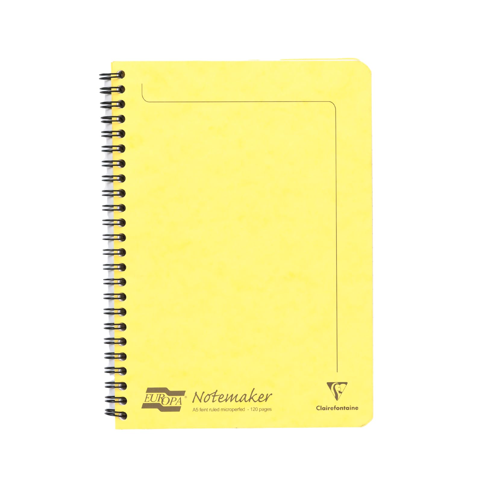 clairefontaine-3096z-europa-notemarker-doppelspiralheft-a5-liniert-60-blatt-zitr image 1