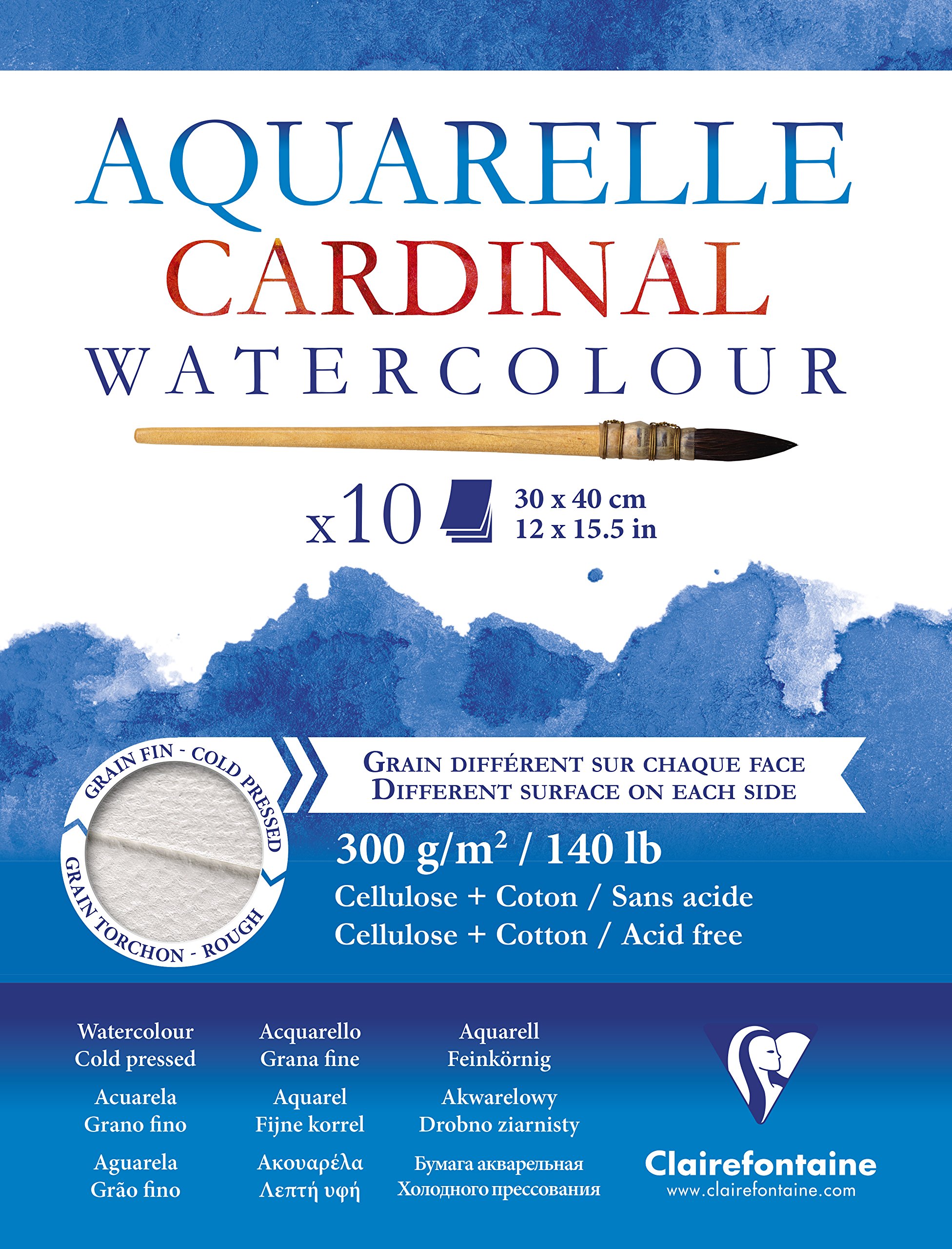 clairefontaine-96183c-cardinal-aquarellblock-din-a4-21-x-29-7-cm-300-g-10-blatt- image 8