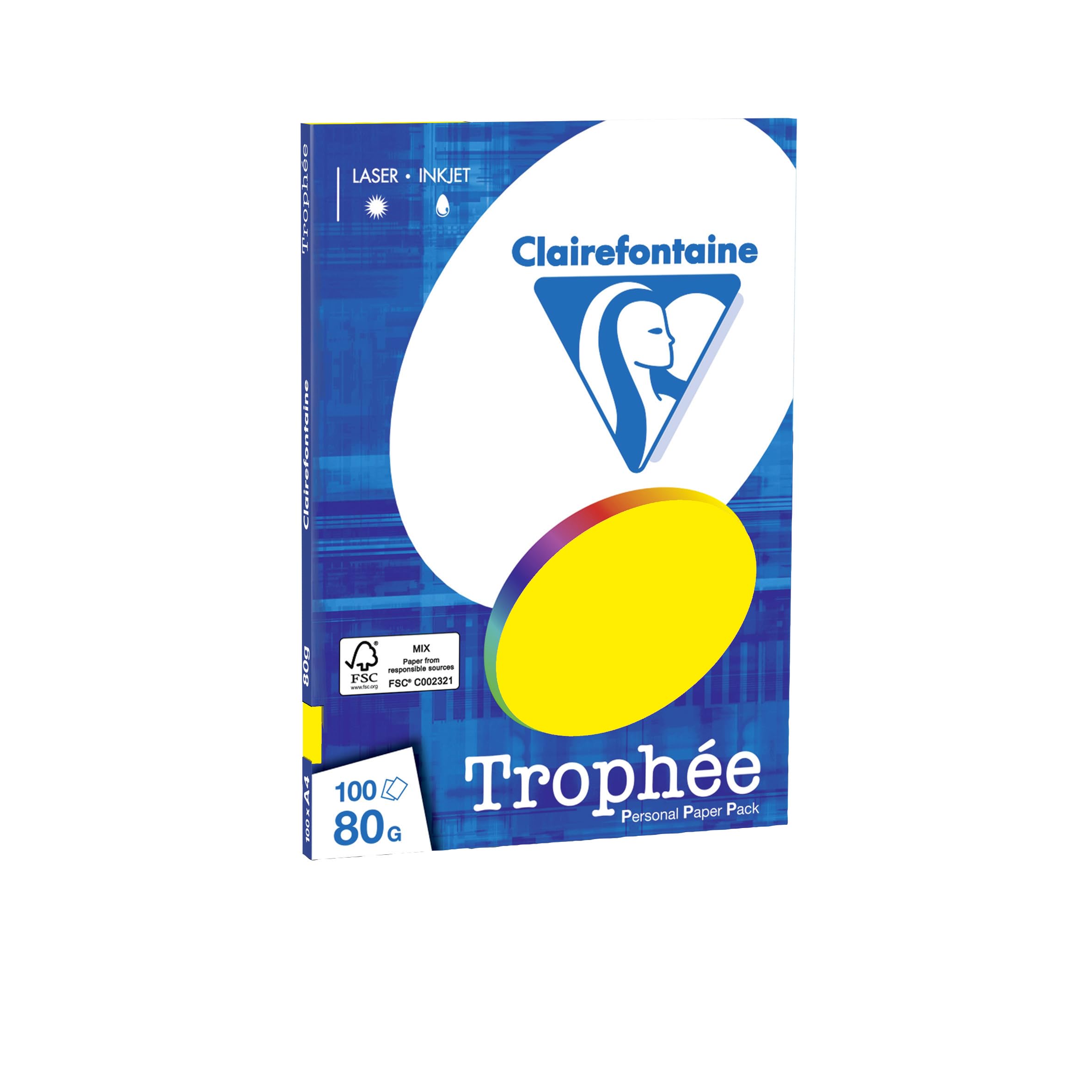 clairefontaine-troph-e-4117c-druckerpapier-a4-80g-sonnengelb-1000-blatt-karton image 1