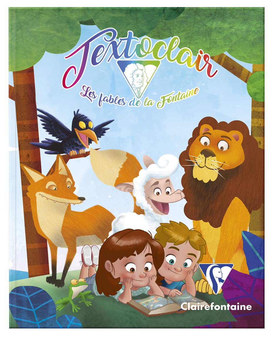 clairefontaine-9699c-schulheft-textoclair-les-fables-de-la-fontaine-17x22-cm-90- image 1
