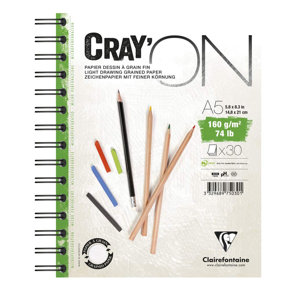 clairefontaine-975032c-zeichenblock-cray-on-din-a3-160-g-extra-wei-30-blatt-spir image 5