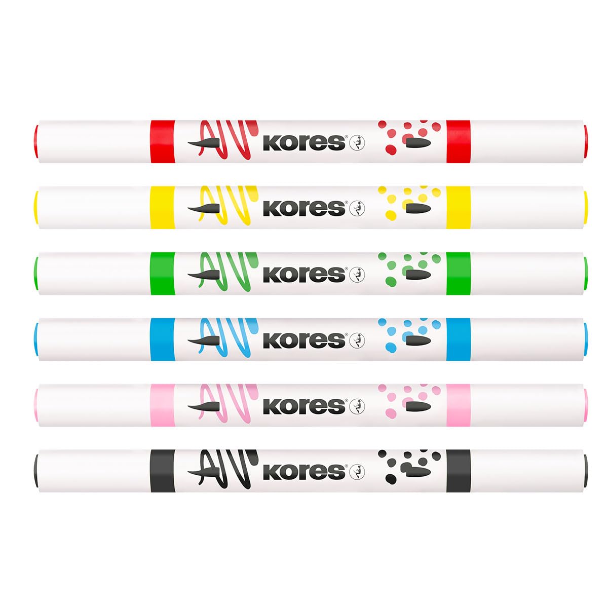 kores-kreative-marker-acryl-duo-tip-set-acrylmarker-6-farben-mit-pinsel-und-kege image 4