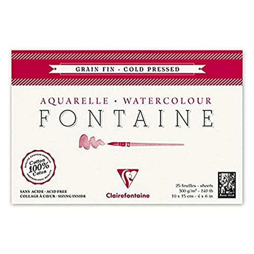clairefontaine-96436c-fontaine-malblock-aquarell-10x15-cm-25-blatt-300g-feink-rn image 8