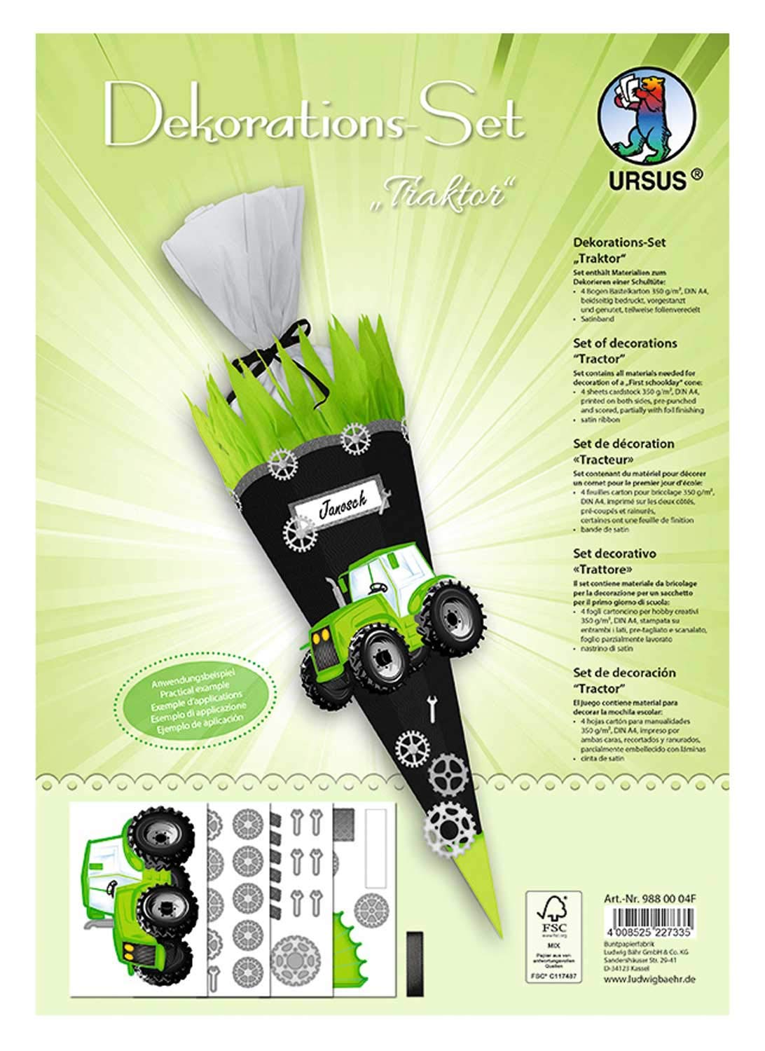 ursus-9880007f-dekorationsset-pegasus-f-r-schult-te-4-bogen-a4-bastelkarton-sati image 8