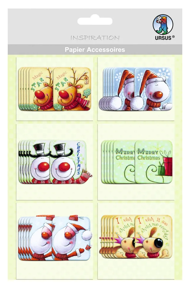 ursus-56500026-papier-accessoires-weihnachtliche-motive-26-36-st-ck-papiermotive image 1