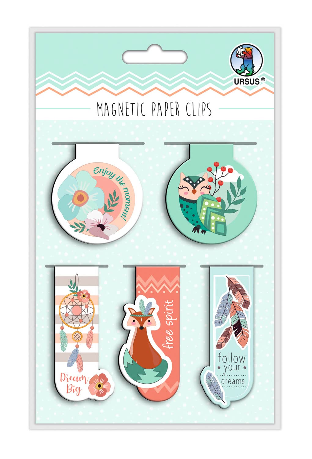 ursus-magnetic-paper-clips-fall-5-designs-magnet-lesezeichen-5-st-ck image 3