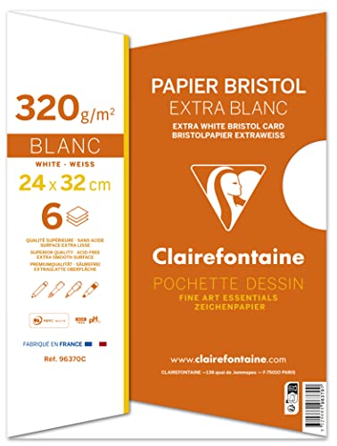 clairefontaine-bristolkarton-24x32-cm-320g-wei-mappe-mit-6-blatt image 8