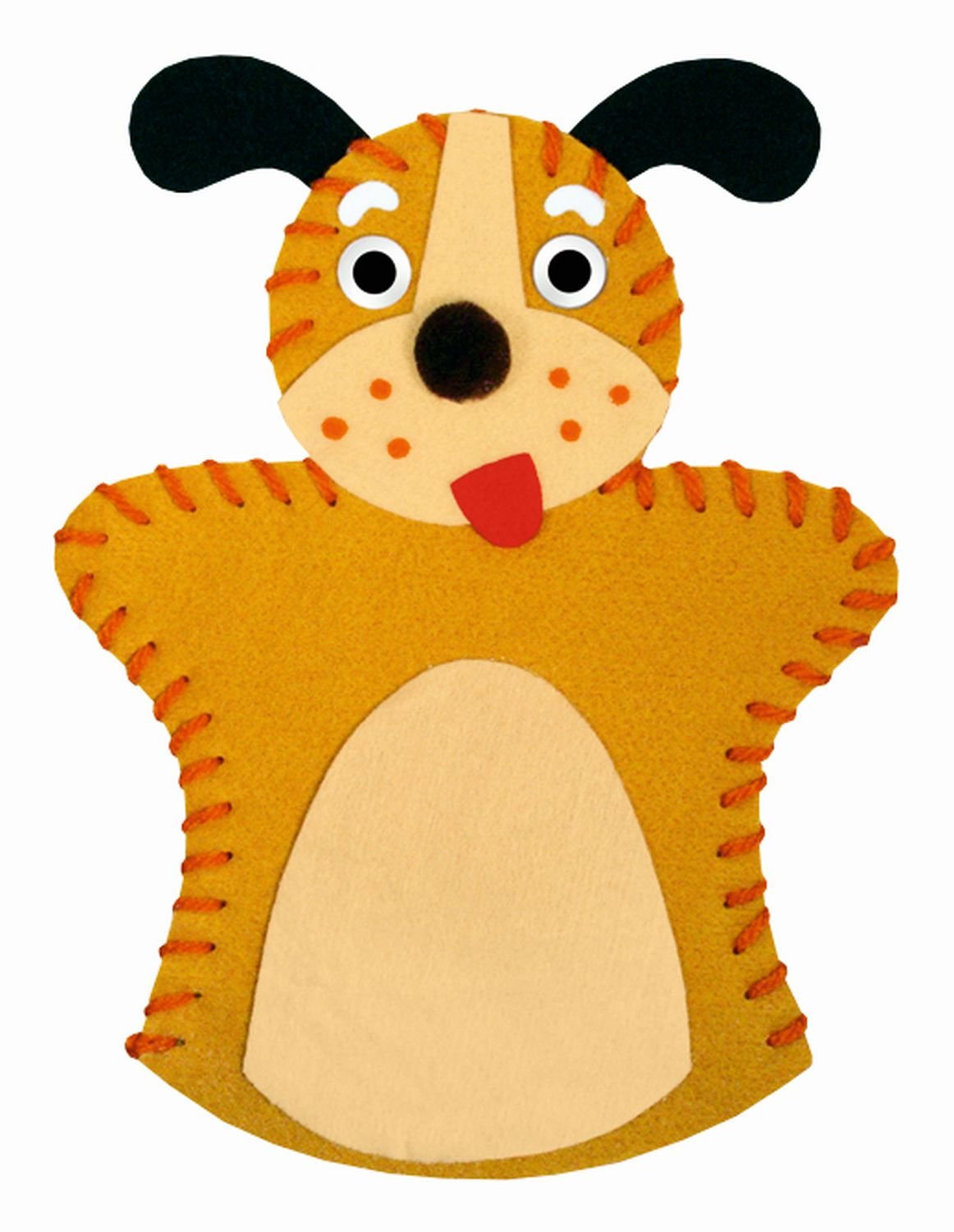 ursus-filzset-handpuppe-hund-ca-20-cm-zum-n-hen-und-basteln image 2