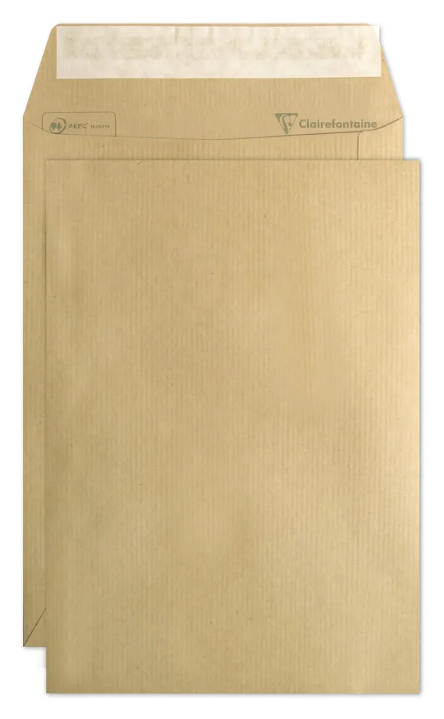 clairefontaine-744c-versandtaschen-b5-176x250-mm-selbstklebend-90-g-kraftbraun-5 image 1