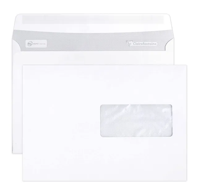 clairefontaine-10342c-briefumschl-ge-c5-162x229-mm-mit-fenster-selbstklebend-500 image 1