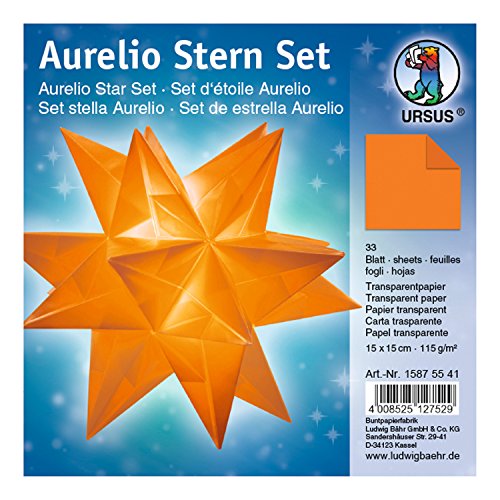 ursus-aurelio-stern-uni-faltbl-tter-orange-15x15-cm-33-blatt-115g-transparentpap image 4