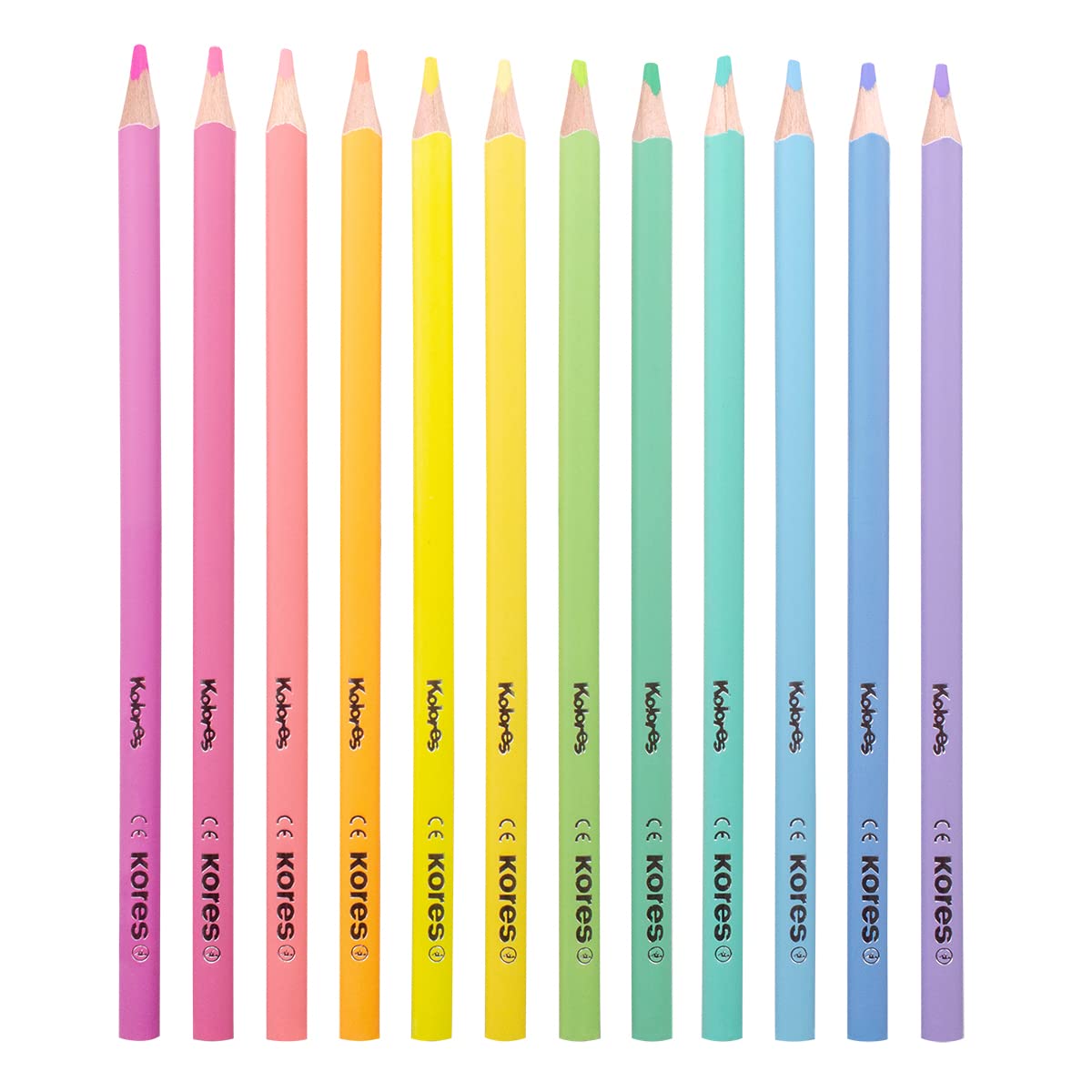 kores-kolores-pastel-buntstifte-12er-set-pastellfarben-dreieckig image 2