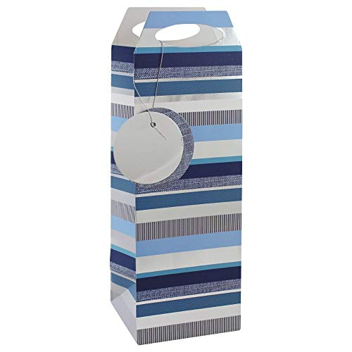 clairefontaine-geschenktasche-f-r-flasche-13x37-5x12-cm-streifen-blau image 2