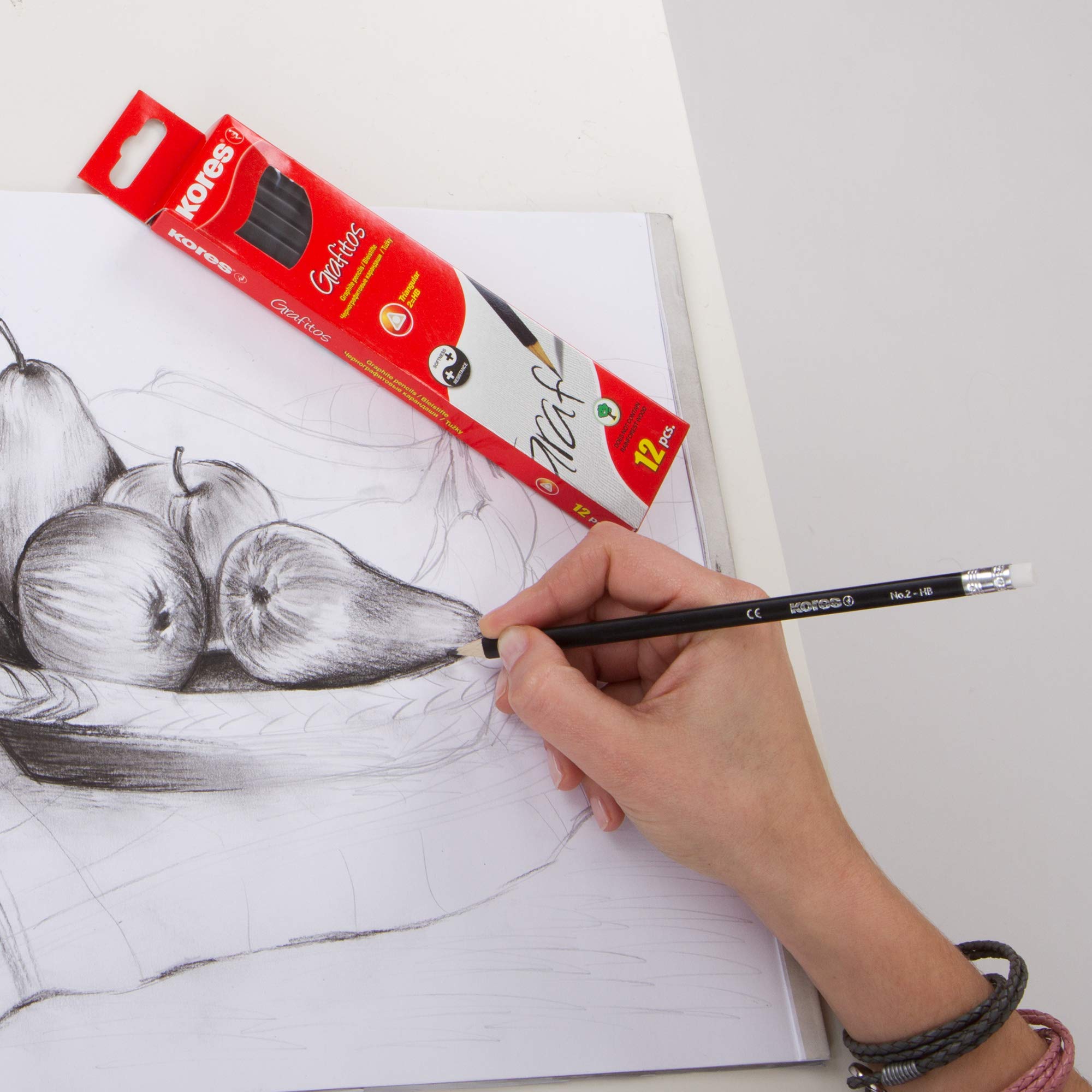 kores-grafitos-bleistift-hb-dreieckig-mit-radiergummi-1-st-ck image 4