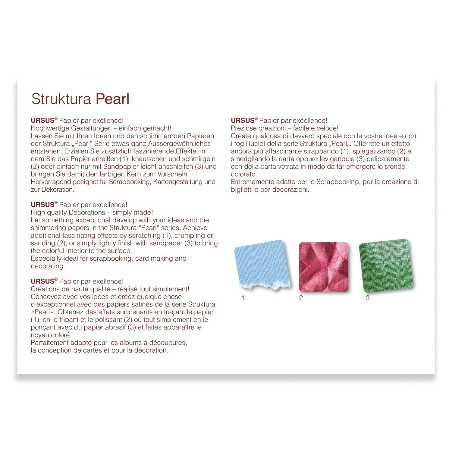 ursus-81204620-bastelkarton-struktura-pearl-1-onyz-a4-220-g-25-blatt image 2