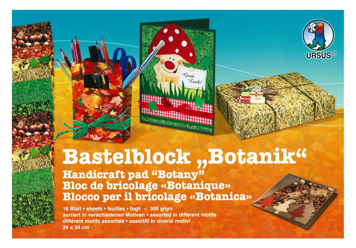 ursus-bastelblock-party-24x34-cm-16-blatt-300-g-m-beidseitig-bedruckt image 3
