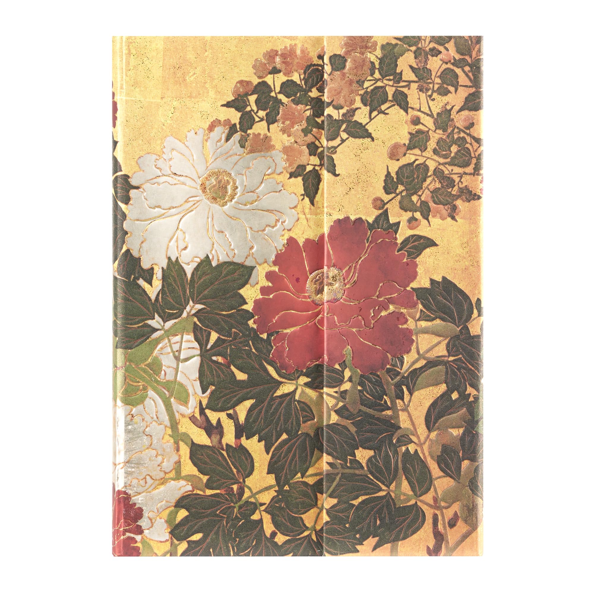 paperblanks-rinpa-florals-natsu-midi-notizbuch-blanko-hardcover-mit-klappverschl image 1