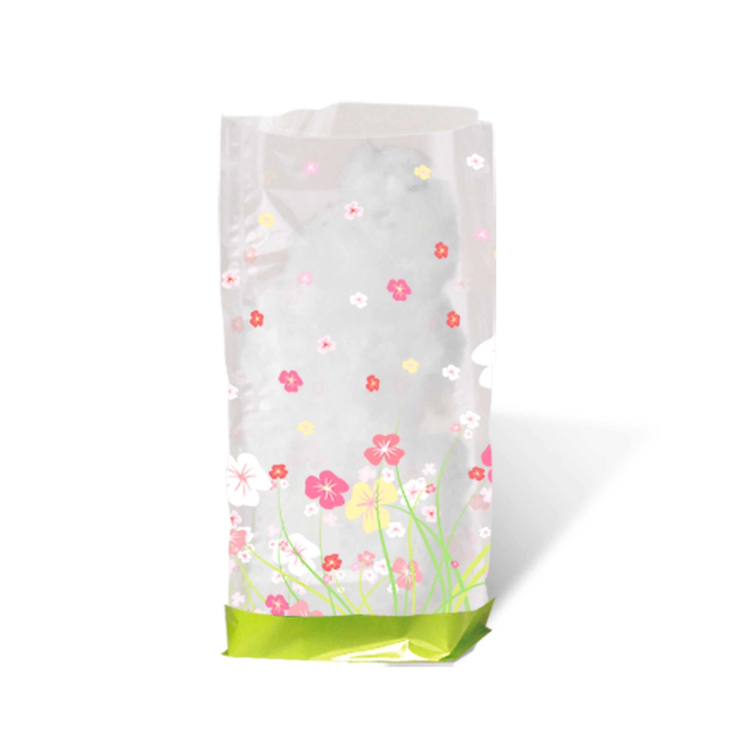ursus-5780000-geschenktasche-mit-boden-blumen-11-5-x-19-cm-transparent-bedruckt image 1