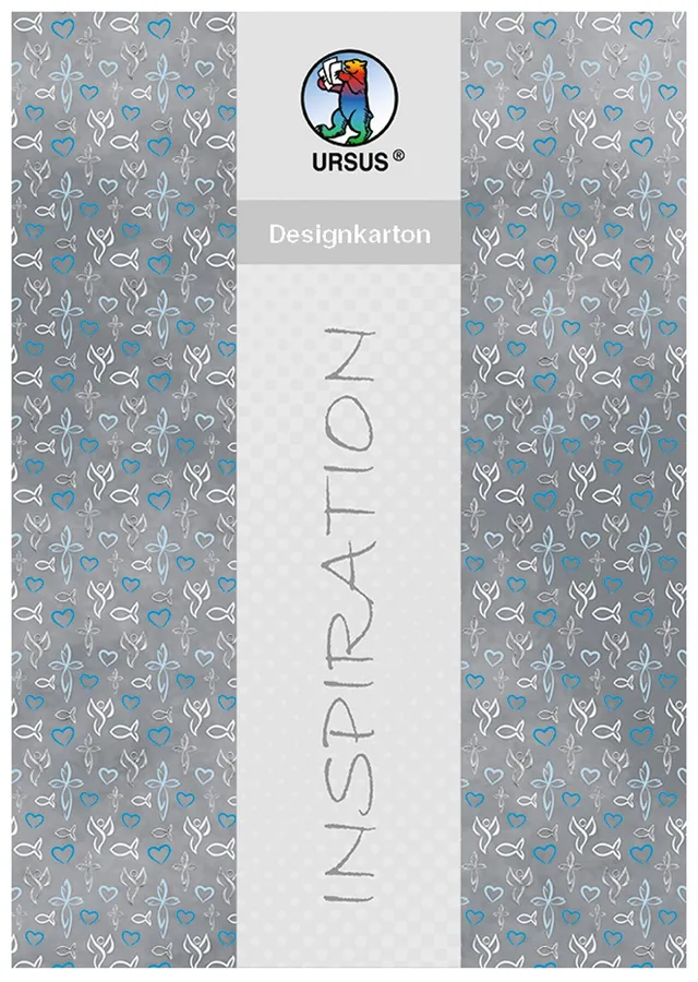 ursus-62294602f-designkarton-religion-din-a4-blau-grau-5-blatt-200-g-m-folienver image 1