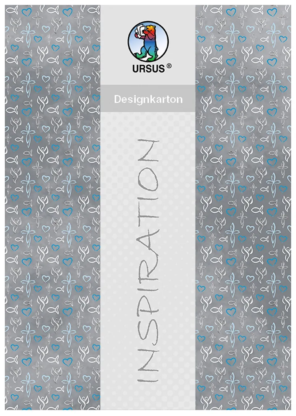 ursus-62294602f-designkarton-religion-din-a4-blau-grau-5-blatt-200-g-m-folienver image 1