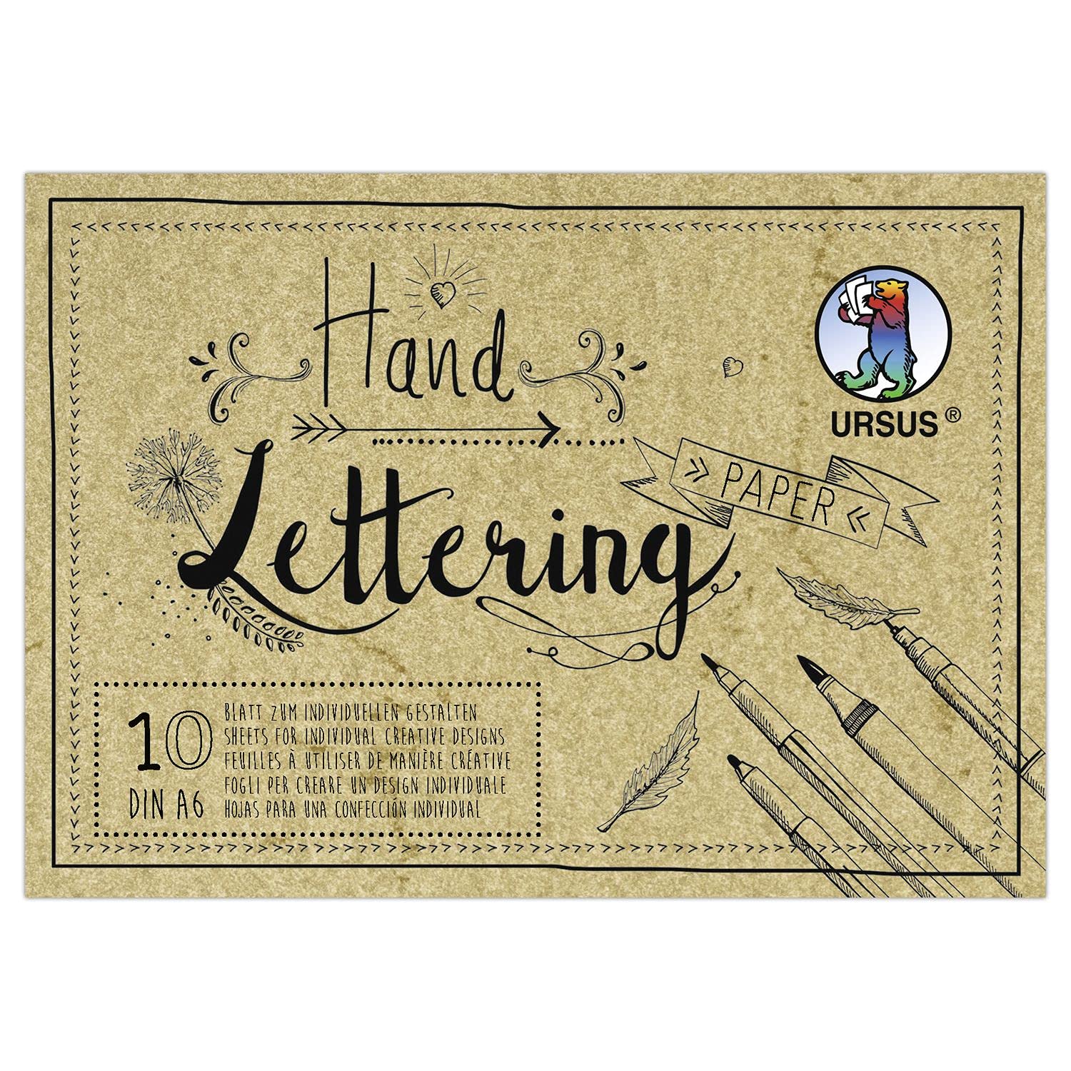 ursus-24936410-handlettering-paper-elefantenhaut-chamois-din-a6-10-blatt-190-g-q image 1