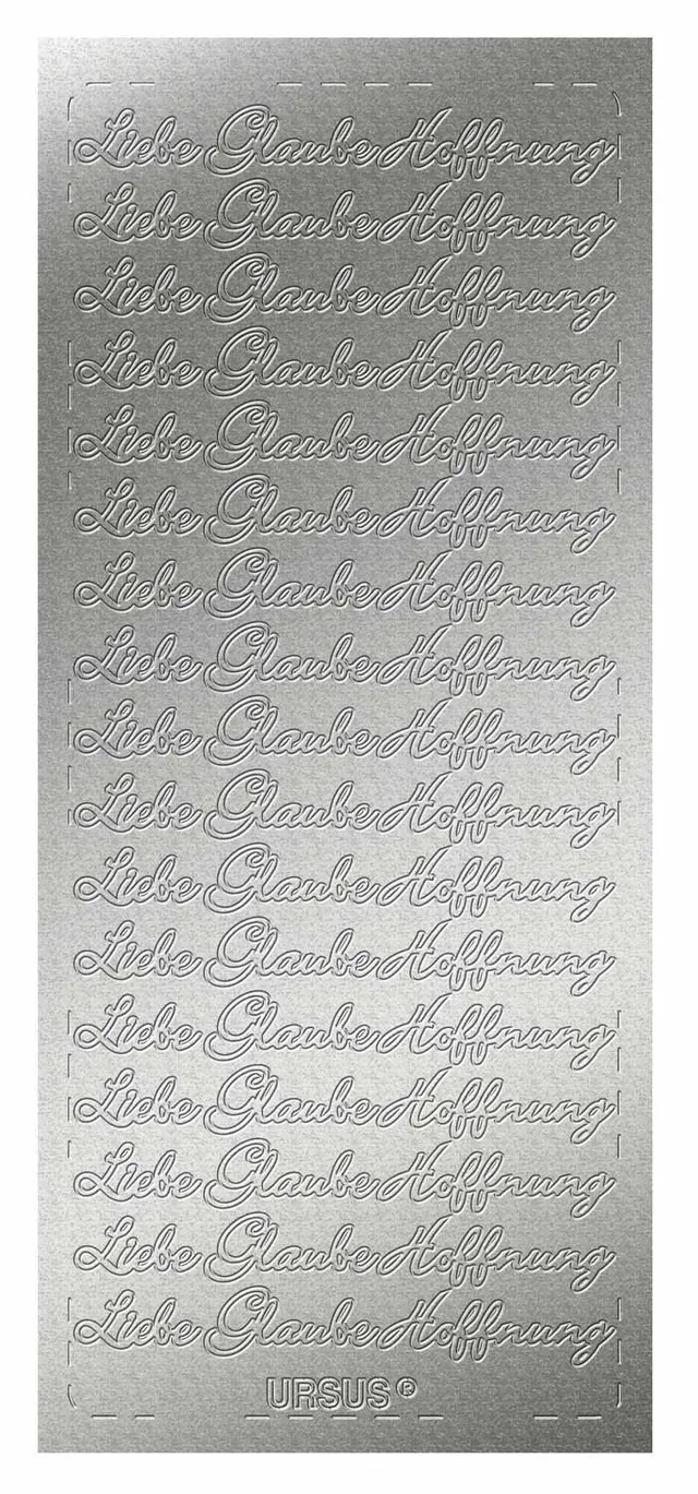 ursus-kreativ-sticker-liebe-glaube-hoffnung-silber-5-b-gen-selbstklebend image 1