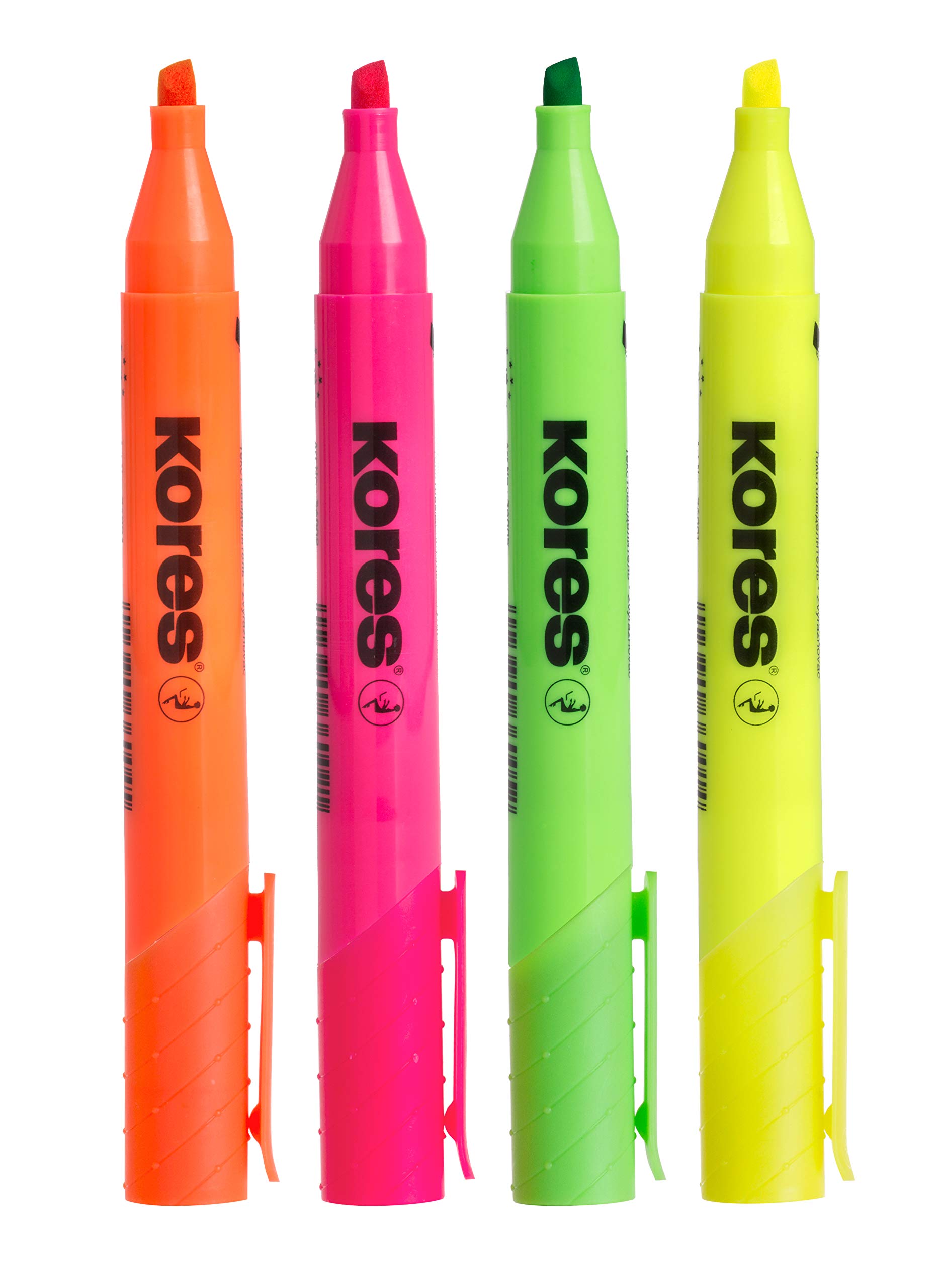 kores-high-liner-plus-textmarker-set-4-farben-keilspitze-wasserbasiert image 3