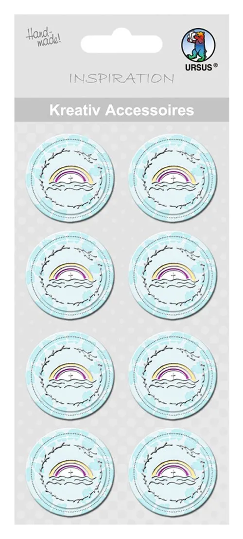 ursus-564000280-kreativ-accessoires-spirit-regenbogen-8-selbstklebende-sticker image 1