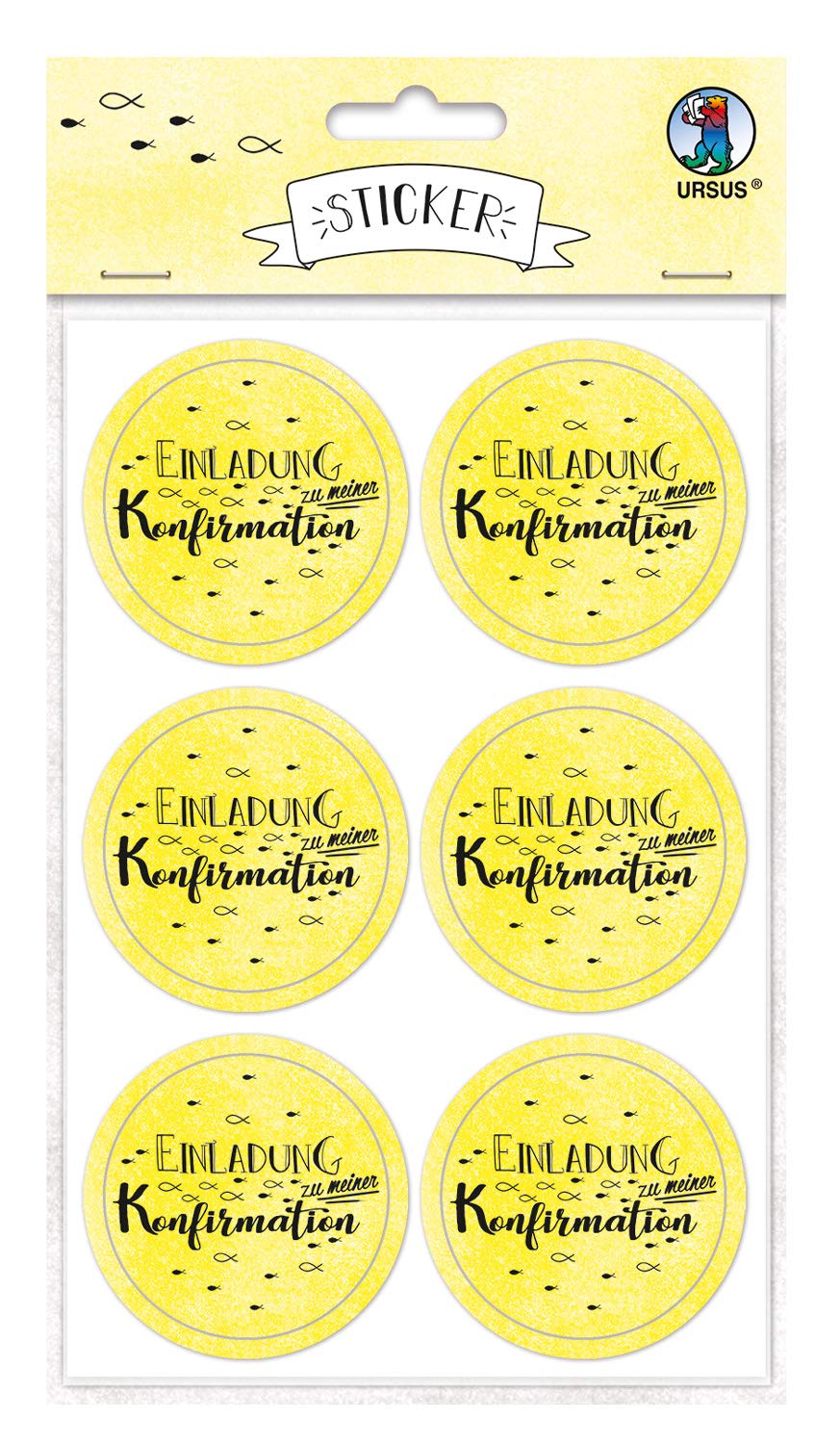 ursus-59510001f-sticker-einladung-zu-meiner-konfirmation-citronengelb-24-st-ck-4 image 1